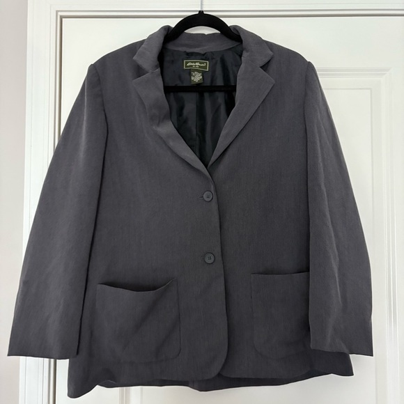 Eddie Bauer Women's Charcoal Blazer - Picture 6 of 7
